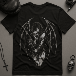 Devil Winged Lover T-Shirt - Black - S - Inked 13 Ltd Unisex alternative tattoo apparel