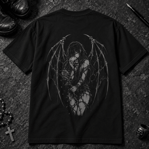 Devil Winged Lover T-Shirt - Black - S - Inked 13 - Unisex alternative tattoo apparel.