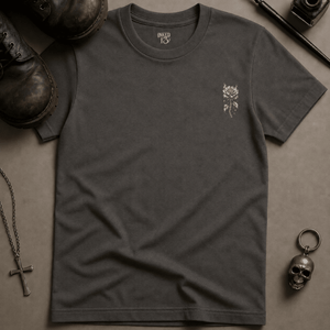 Devil Winged Lover T-Shirt (New Style) - Pepper - S - Inked 13 Ltd Unisex alternative tattoo apparel