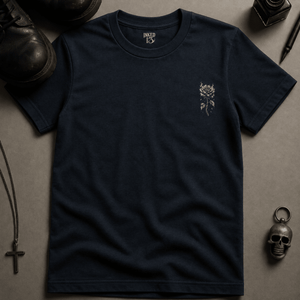 Devil Winged Lover T-Shirt (New Style) - True Navy - S - Inked 13 Ltd Unisex alternative tattoo apparel