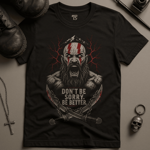 Don't Be Sorry Warrior T-Shirt - Black - S - Inked 13 Ltd Unisex alternative tattoo apparel