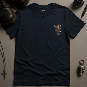 Embrace The Process Tiger T-Shirt - Navy - S - Inked 13 Ltd Unisex alternative tattoo apparel