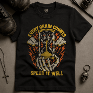 Every Grain Counts T-shirt - Black - S - Inked 13 Ltd Unisex alternative tattoo apparel
