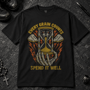 Every Grain Counts T-shirt - Black - S - Inked 13 - Unisex alternative tattoo apparel.