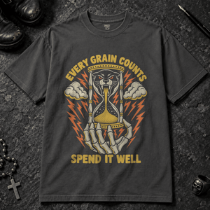 Every Grain Counts T-shirt - Graphite - S - Inked 13 - Unisex alternative tattoo apparel.