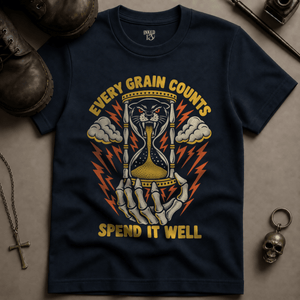 Every Grain Counts T-shirt - True Navy - S - Inked 13 Ltd Unisex alternative tattoo apparel