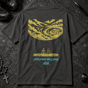 Far From The Living T-shirt - Graphite - S - Inked 13 - Unisex alternative tattoo apparel.