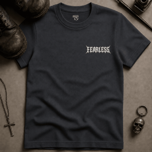 Fearless Fiery Dogs T-shirt - Graphite - S - Inked 13 Ltd Unisex alternative tattoo apparel