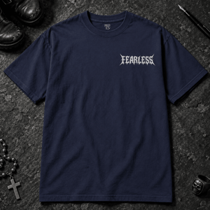 Fearless Fiery Dogs T-shirt - True Navy - S - Inked 13 - Unisex alternative tattoo apparel.