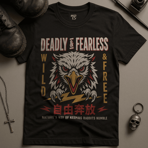 Free Spirited Eagle T-Shirt - Black - S - Inked 13 Ltd Unisex alternative tattoo apparel