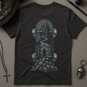 Frozen Skateboard T-Shirt - Dark Grey - S - Inked 13 Ltd
