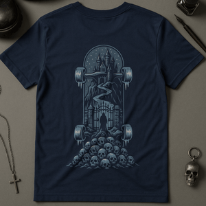 Frozen Skateboard T-Shirt - Navy - S - Inked 13 Ltd