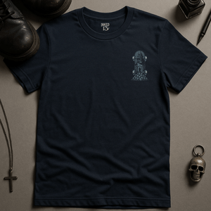 Frozen Skateboard T-Shirt - Navy - S - Inked 13 Ltd