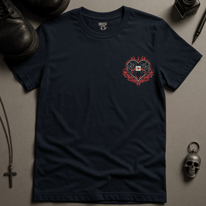 Goth Girl QoH T-Shirt - Navy - S - Inked 13 Ltd Unisex alternative tattoo apparel