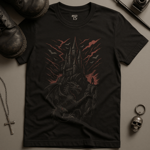 Gothic Dragon T-Shirt - Black - S - Inked 13 Ltd