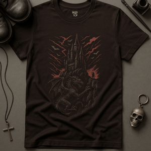 Gothic Dragon T-Shirt - Brown - S - Inked 13 Ltd