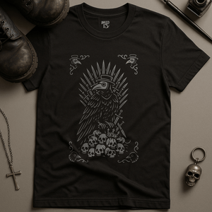 Gothic Plague Crow T-Shirt - Black - S - Inked 13 Ltd