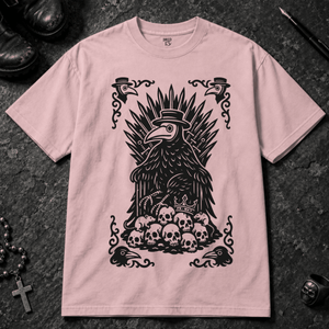 Gothic Plague Crow T-shirt - Blossom - S - Inked 13 - Unisex alternative tattoo apparel.
