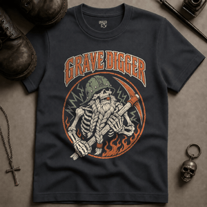 Grave Digger T-shirt - Graphite - S - Inked 13 Ltd Unisex alternative tattoo apparel