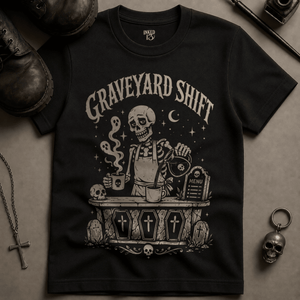 Graveyard Shift T-shirt - Black - S - Inked 13 Ltd Unisex alternative tattoo apparel