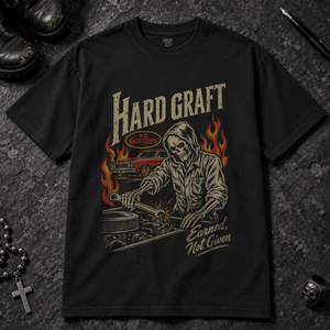 Hard Graft T-shirt - Black - S - Inked 13 Ltd Unisex alternative tattoo apparel