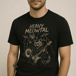 Heavy Meowtail T-Shirt - Black - S - Inked 13 Ltd