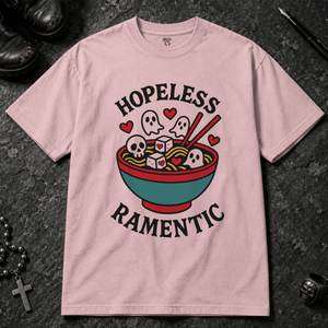 Hopeless Ramantic T-shirt - Blossom - S - Inked 13 - Unisex alternative tattoo apparel.