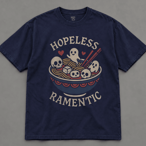 Hopeless Ramantic T-shirt - True Navy - S - Inked 13 Ltd Unisex alternative tattoo apparel