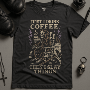 I Slay Things T-Shirt - Dark Grey - S - Inked 13 Ltd