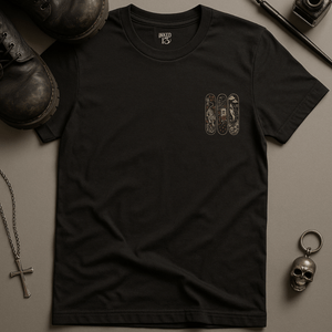 Japanese Animals Skateboard T-Shirt - Black - S - Inked 13 Ltd