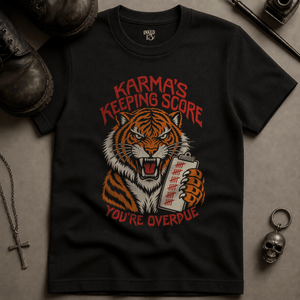 Karma Tiger T-shirt - Black - S - Inked 13 Ltd Unisex alternative tattoo apparel