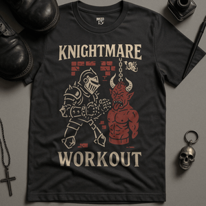 Knightmare Workout T-Shirt - Dark Grey - S - Inked 13 Ltd