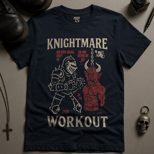 Knightmare Workout T-Shirt - Navy - S - Inked 13 Ltd