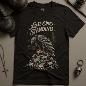 Last One Standing T-Shirt - Black - S - Inked 13 Ltd Unisex alternative tattoo apparel