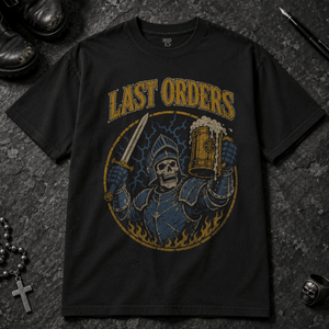 Last Orders T-shirt - Black - S - Inked 13 - Unisex alternative tattoo apparel.