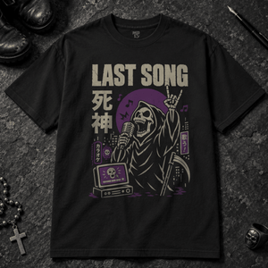 Last Song T-shirt - Black - S - Inked 13 - Unisex alternative tattoo apparel.