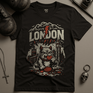 London Bulldog T-Shirt - Black - S - Inked 13 Ltd Unisex alternative tattoo apparel