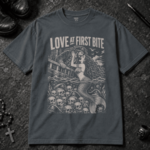Love At First Bite T-shirt - Pepper - S - Inked 13 - Unisex alternative tattoo apparel.