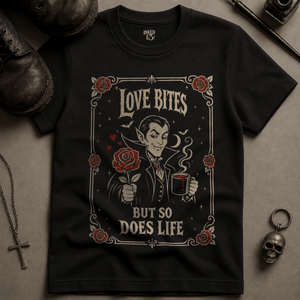 Love Bites T-shirt - Black - S - Inked 13 Ltd Unisex alternative tattoo apparel