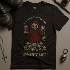 Memento Mori Duck T-Shirt - Black - S - Inked 13 Ltd