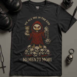 Memento Mori Duck T-Shirt - Dark Grey - S - Inked 13 Ltd