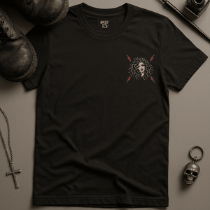 Mermaid Trapped In Mirror T-Shirt - Black - S - Inked 13 Ltd Unisex alternative tattoo apparel