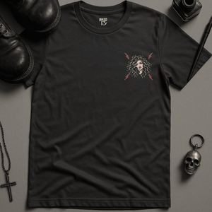 Mermaid Trapped In Mirror T-Shirt - Dark Grey - S - Inked 13 Ltd Unisex alternative tattoo apparel