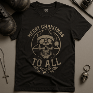 Merry Christmas To All T-Shirt - Black - S - Inked 13 Ltd