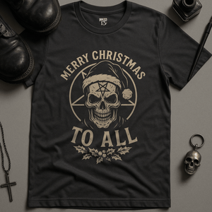 Merry Christmas To All T-Shirt - Dark Grey - S - Inked 13 Ltd