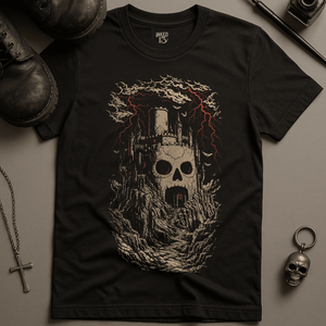 Minifigure Castle T-Shirt - Black - S - Inked 13 Ltd Unisex alternative tattoo apparel