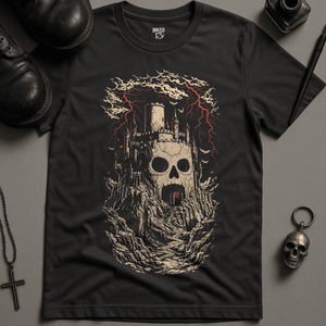 Minifigure Castle T-Shirt - Dark Grey - S - Inked 13 Ltd Unisex alternative tattoo apparel