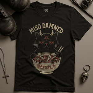 Miso Damned T-Shirt - Black - S - Inked 13 Ltd
