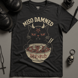 Miso Damned T-Shirt - Dark Grey - S - Inked 13 Ltd