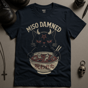 Miso Damned T-Shirt - Navy - S - Inked 13 Ltd